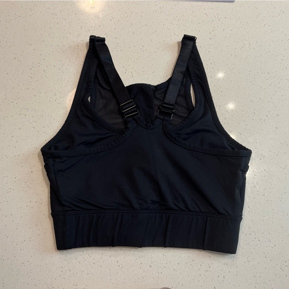 Gymshark Front Zip Sports Bra in Black Size XS - Picture 4 of 4